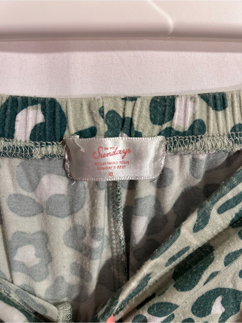 In My Sundays - Leopard-Print Green Button-Front Pajama Set - Picture 5 of 6